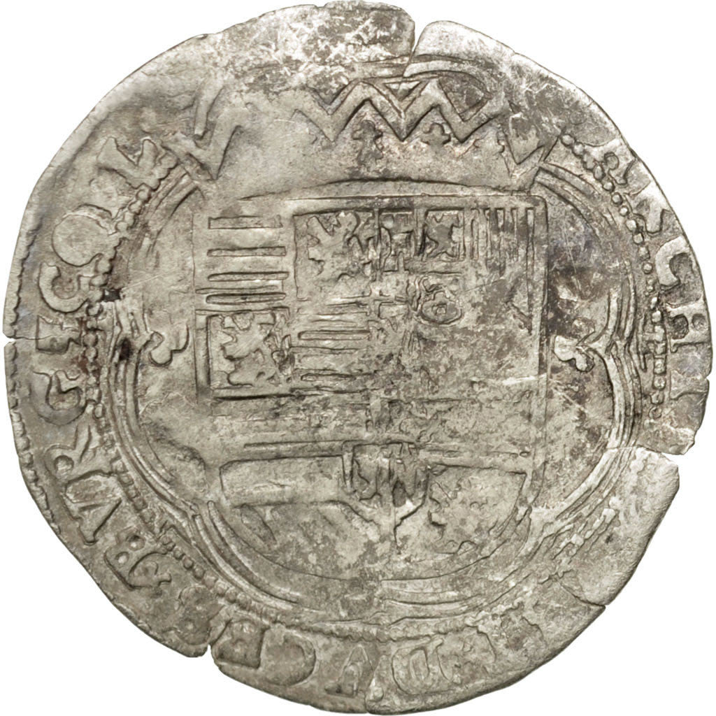 SPANISH NETHERLANDS, 3 Patards, 1616, Bruges, KM #21, VF(30-35), Silver, 1.88