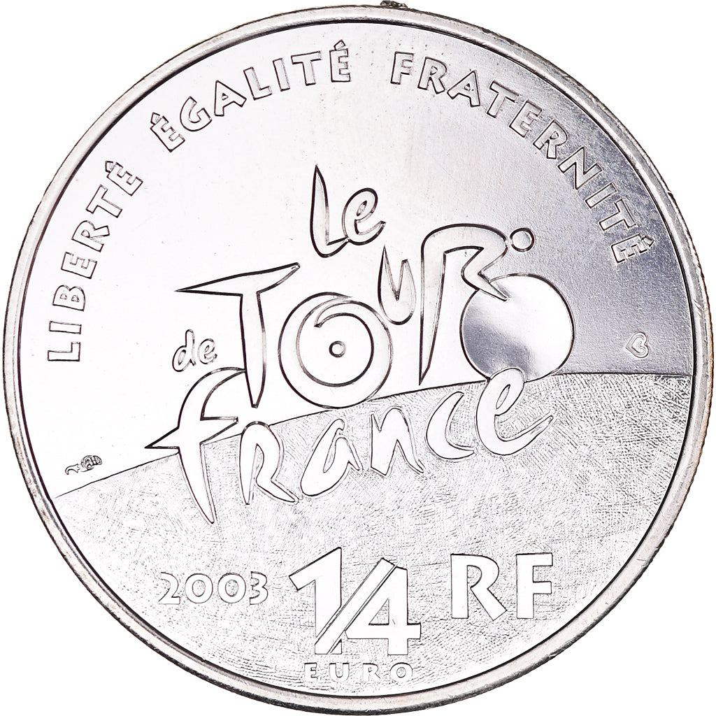 Francia, 1/4 Euro, Tour de France, 2003, Paris, SPL-, Argento, Gadoury:EU70