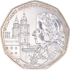 Austria, 5 Euro, Mozart, 2006, Vienna, MS(64), Silver, KM:3131