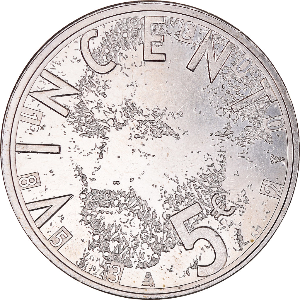 Netherlands, 5 Euro, 2003, Utrecht, Vincent Van Gogh, MS(63), Silver, KM:245