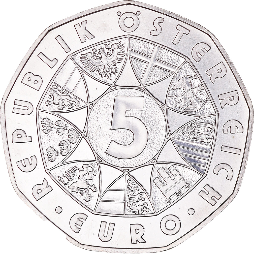 Austria, 5 Euro, 2008, Vienna, MS(64), Silver, KM:3164