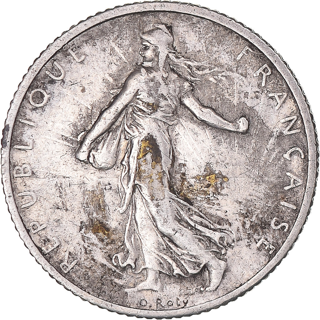 Coin, France, Semeuse, Franc, 1916, Paris, EF(40-45), Silver, KM:844.1