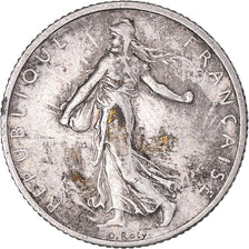 Coin, France, Semeuse, Franc, 1916, Paris, EF(40-45), Silver, KM:844.1