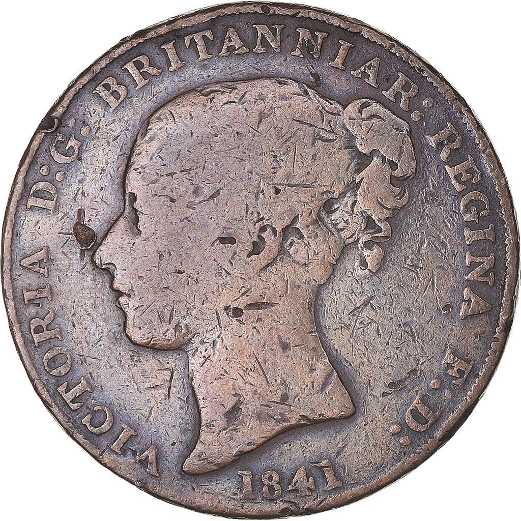 Coin, Jersey, Victoria, 1/52 Shilling, 1841, F(12-15), Copper, KM:1