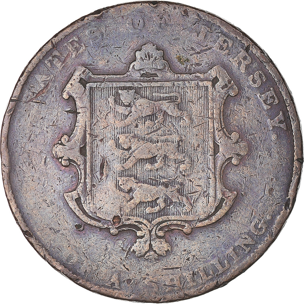 Coin, Jersey, Victoria, 1/52 Shilling, 1841, F(12-15), Copper, KM:1
