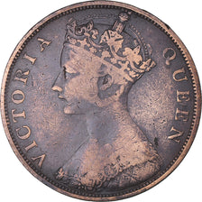 Moneda, Hong Kong, Victoria, Cent, 1866, BC+, Bronce, KM:4.1