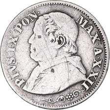 Moneta, DEPARTAMENTY WŁOSKIE, PAPAL STATES, Pius IX, 10 Soldi, 50 Centesimi