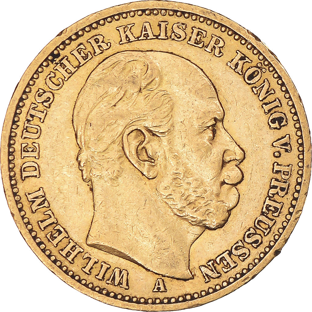 Coin, German States, PRUSSIA, Wilhelm I, 20 Mark, 1884, Berlin, AU(50-53), Gold