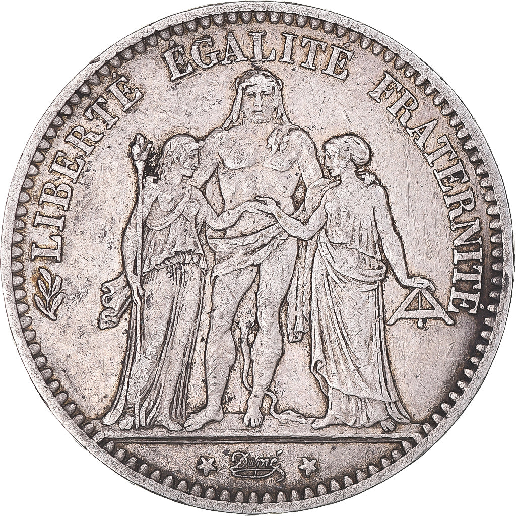 Coin, France, Hercule, 5 Francs, 1875, Paris, VF(30-35), Silver, KM:820.1