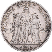 Coin, France, Hercule, 5 Francs, 1875, Paris, VF(30-35), Silver, KM:820.1