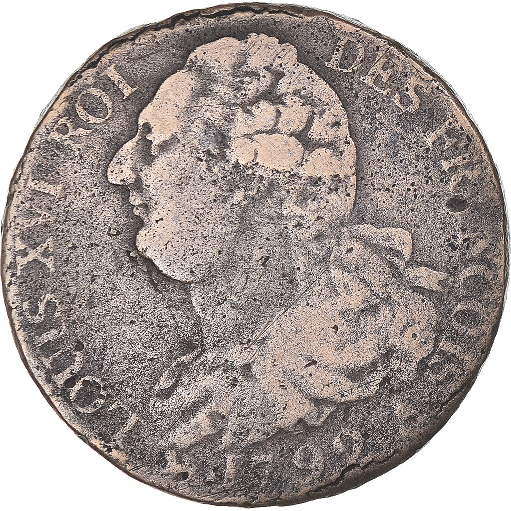 Coin, France, 2 sols françois, 2 Sols, 1792, Paris, VF(30-35), Bronze, KM:603.1