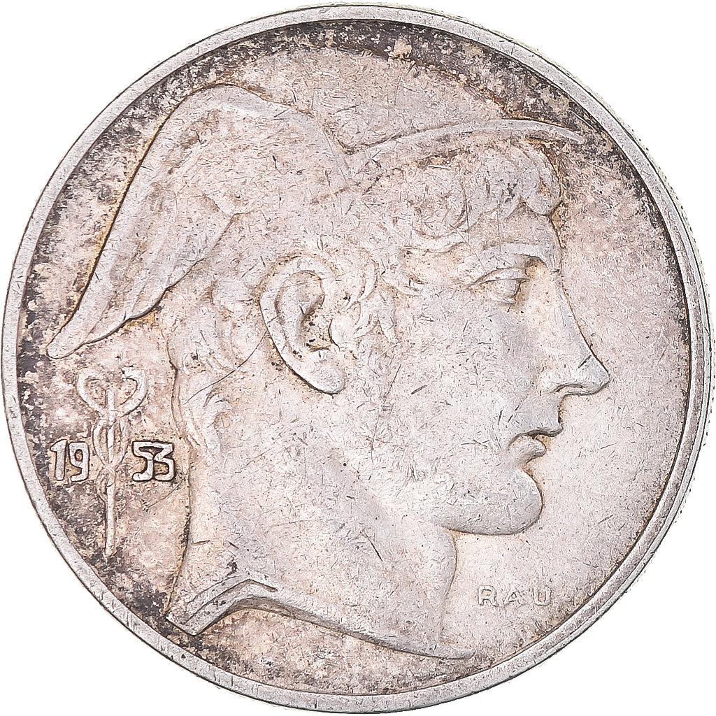 Coin, Belgium, 20 Francs, 20 Frank, 1953, VF(20-25), Silver, KM:141.1