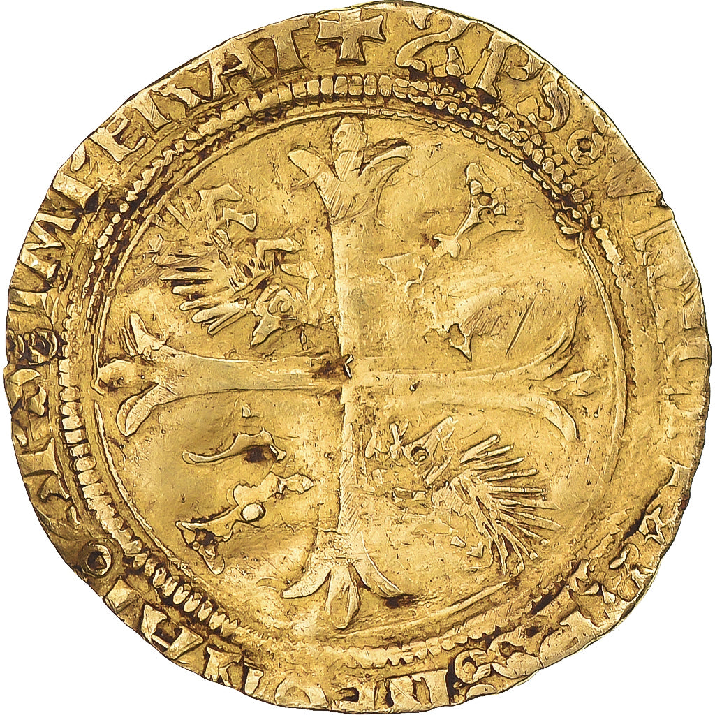 Monnaie, France, Ecu d'or aux Porcs-Epics, 1498-1514, Montpellier, TB, Or