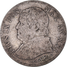 Moneta, STATI ITALIANI, PAPAL STATES, Pius IX, Lira, 1866, Roma, MB, Argento
