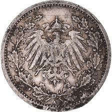 Coin, GERMANY - EMPIRE, 1/2 Mark, 1913, Berlin, VF(20-25), Silver, KM:17