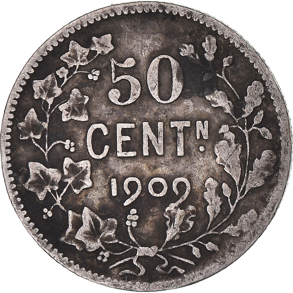 Coin, Belgium, 50 Centimes, 1909, VF(20-25), Silver, KM:61.1