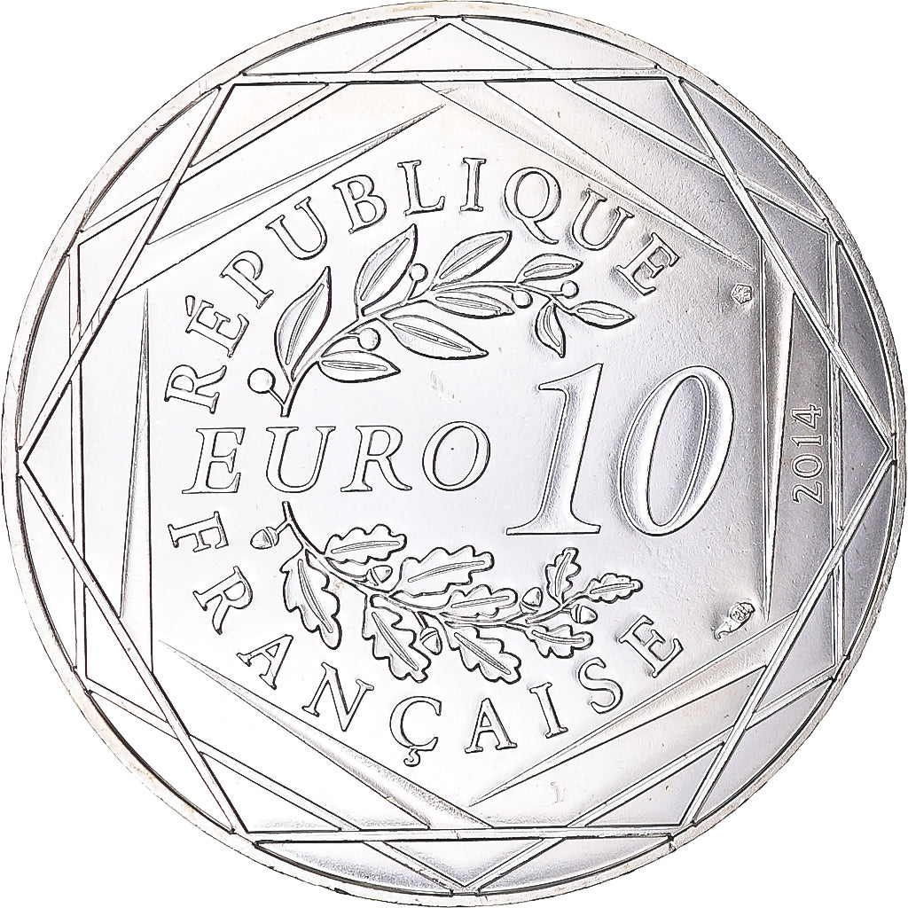 France, 10 Euro, Liberté Eté Sempé, 2014, Paris, MS(65-70), Silver