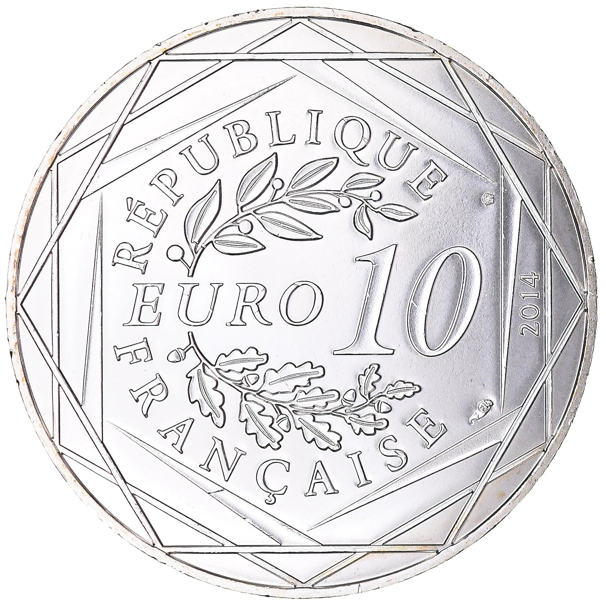 France, 10 Euro, Egalité Hiver Sempé, 2014, Paris, MS(65-70), Silver