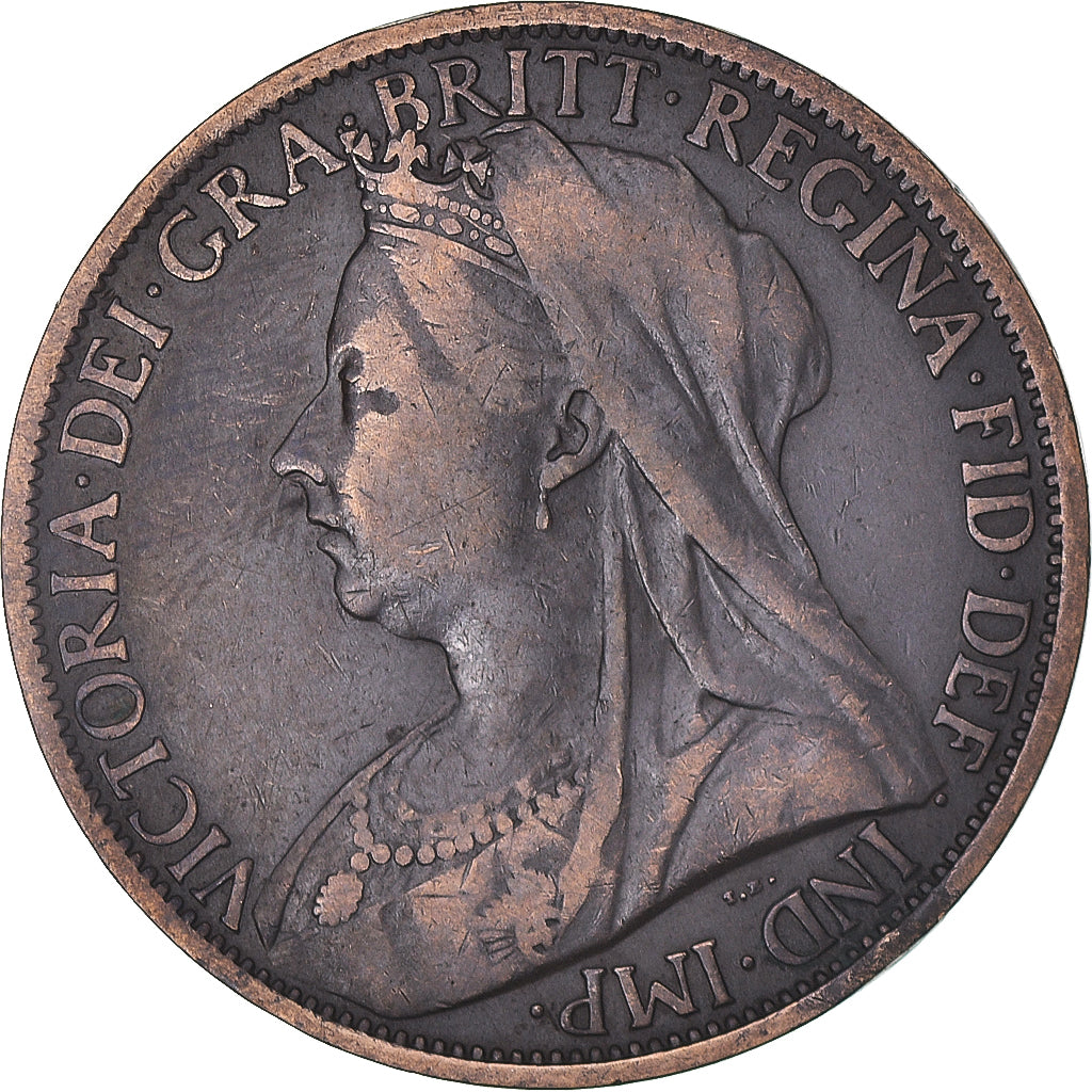 Coin, Great Britain, Victoria, Penny, 1901, VF(30-35), Bronze, KM:790