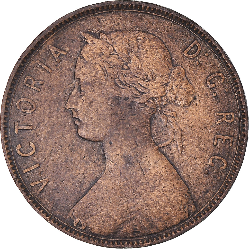 Coin, NEWFOUNDLAND, Large Cent, 1880, VF(30-35), Bronze, KM:1
