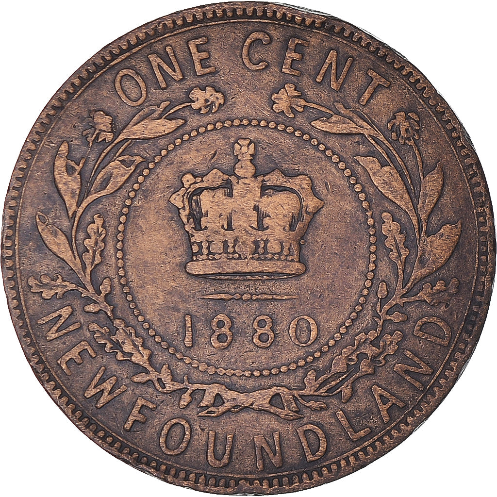 Coin, NEWFOUNDLAND, Large Cent, 1880, VF(30-35), Bronze, KM:1