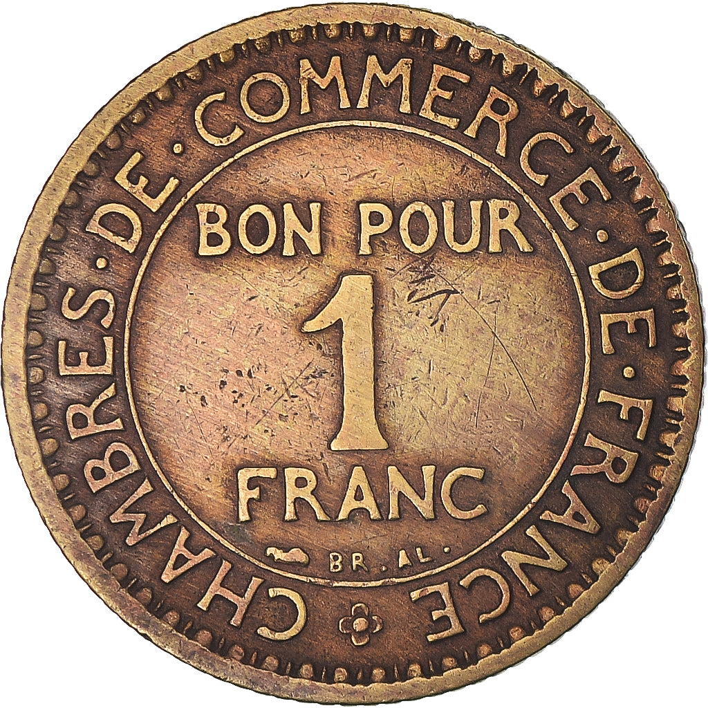 Coin, France, Chambre de commerce, Franc, 1920, Paris, VF(20-25)