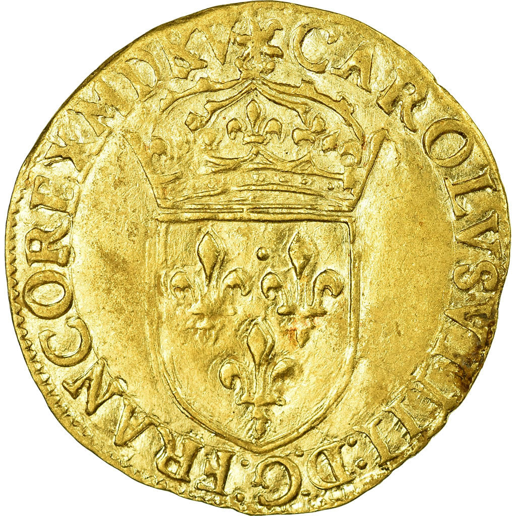 Münze, Frankreich, Ecu d'or, 1565, La Rochelle, SS+, Gold, Sombart:4904