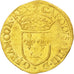 Munten, Frankrijk, Ecu d'or, 1568, Rouen, ZF, Goud, Sombart:4904