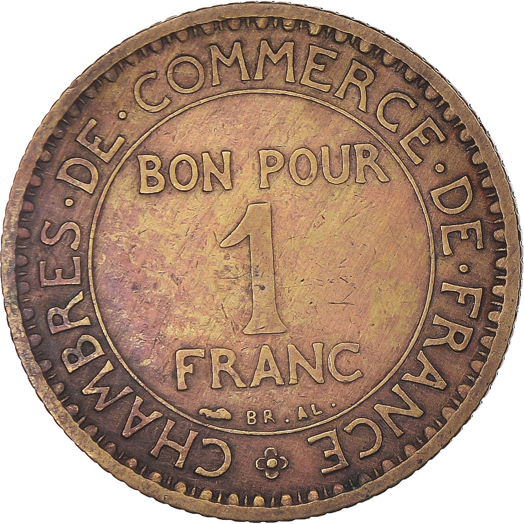 Coin, France, Chambre de commerce, Franc, 1920, Paris, VF(30-35)
