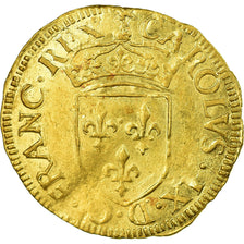Coin, France, Charles IX, Ecu d'or, 1566, Rouen, AU(50-53), Gold, Sombart:4904