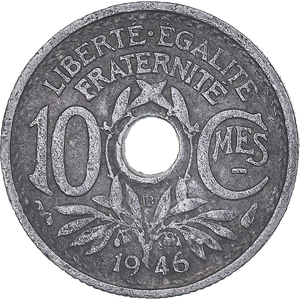 Coin, France, Lindauer, 10 Centimes, 1946, Beaumont - Le Roger, VF(30-35), Zinc