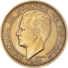 Coin, Monaco, Rainier III, 50 Francs, Cinquante, 1950, EF(40-45)