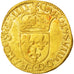 FRANCE, Ecu d'or, 1564, Bordeaux, EF(40-45), Gold, Sombart #4904, 3.25