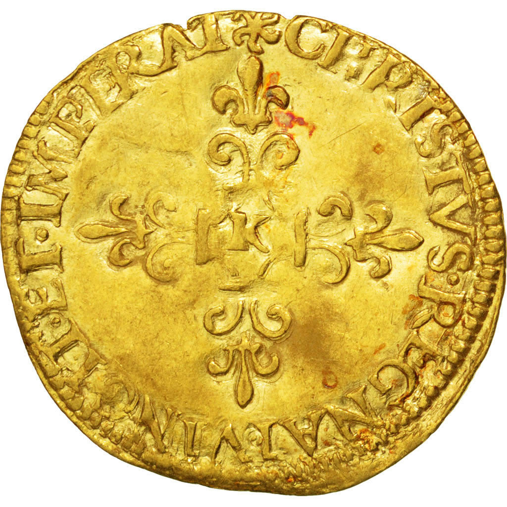 FRANCE, Ecu d'or, 1564, Bordeaux, EF(40-45), Gold, Sombart #4904, 3.25
