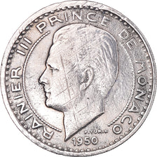 Coin, Monaco, Rainier III, 100 Francs, Cent, 1950, VF(30-35), Copper-nickel