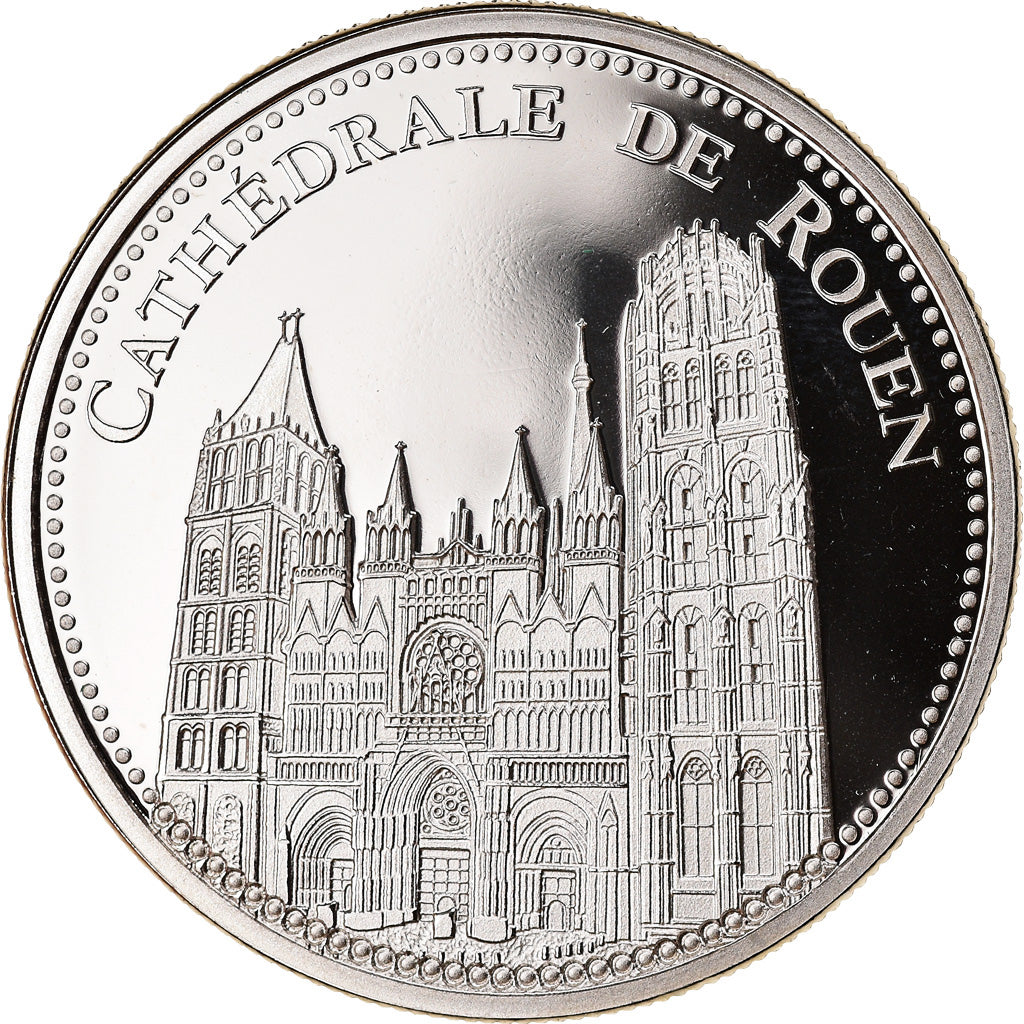 France, Medal, La Cathédrale de Rouen, MS(65-70), Copper-nickel