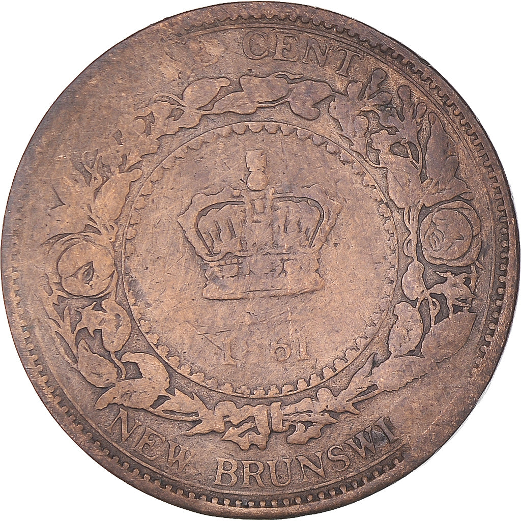 Moneta, NUOVO BRUNSWICK, Cent, 1862, Royal Canadian Mint, Ottawa, B+, Bronzo