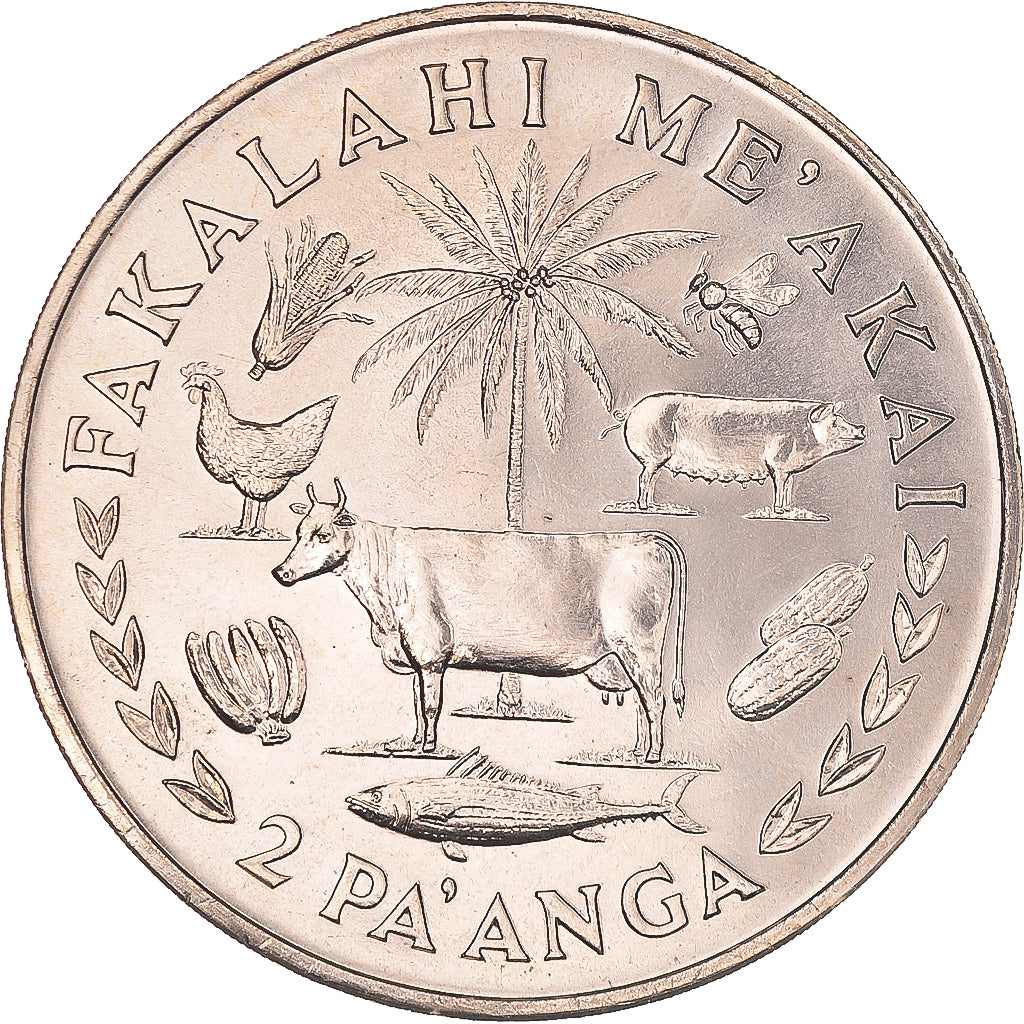 Monnaie, Tonga, King Taufa'ahau Tupou IV, 2 Pa'anga, 1975, Royal Australian