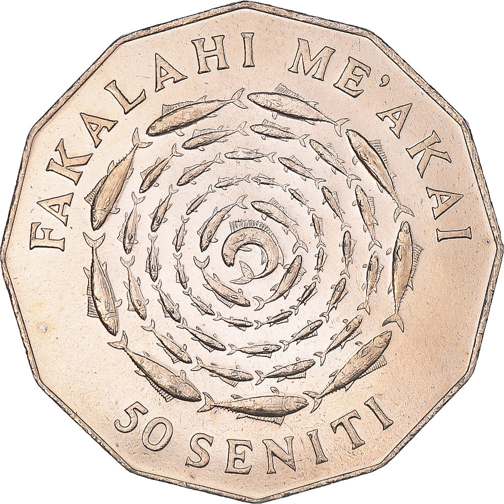 Monnaie, Tonga, King Taufa'ahau Tupou IV, 50 Seniti, 1975, Royal Australian