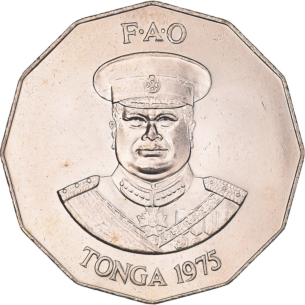 Monnaie, Tonga, King Taufa'ahau Tupou IV, 50 Seniti, 1975, Royal Australian
