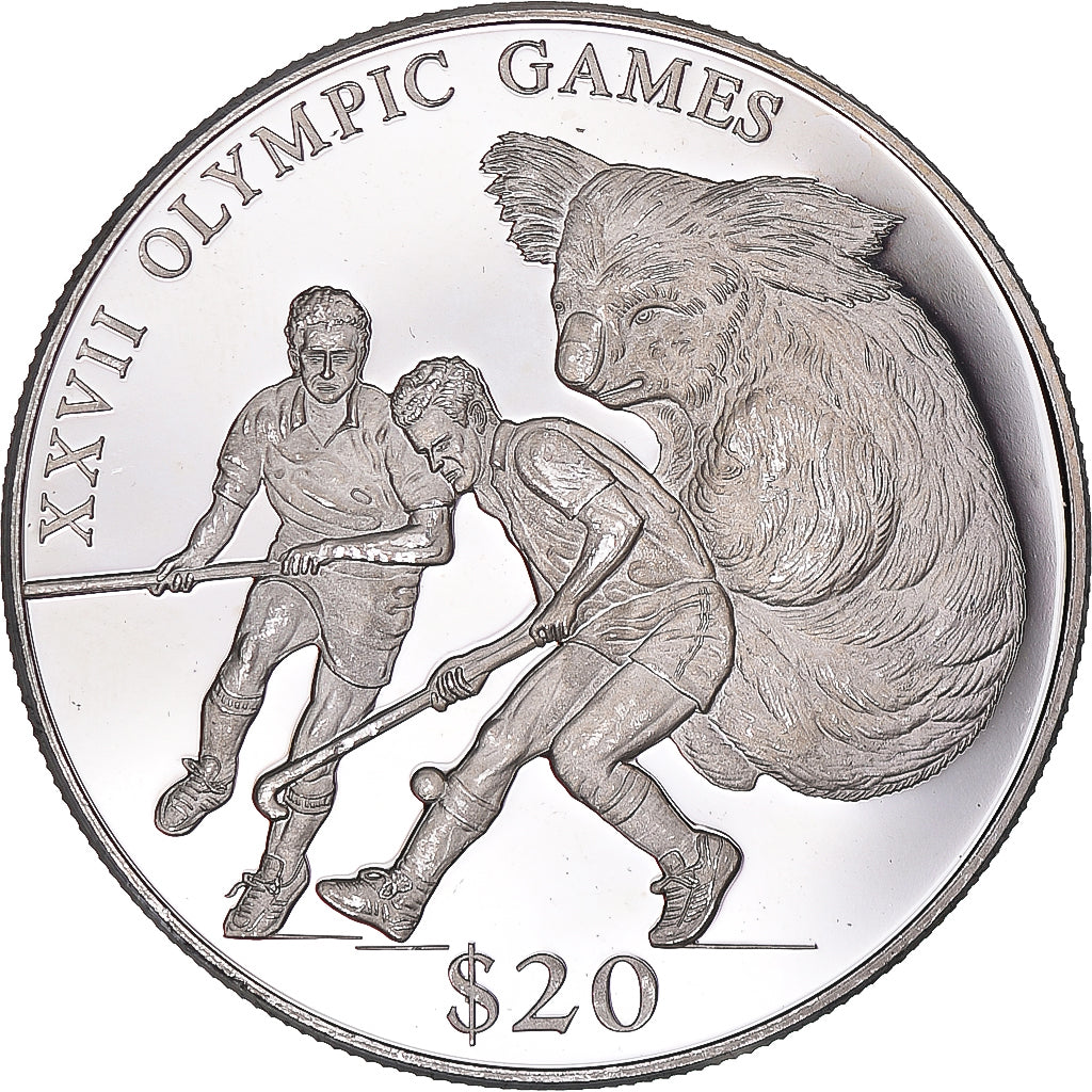 Monnaie, Libéria, Olympic Games, 20 Dollars, 2000, SPL, Argent, KM:486