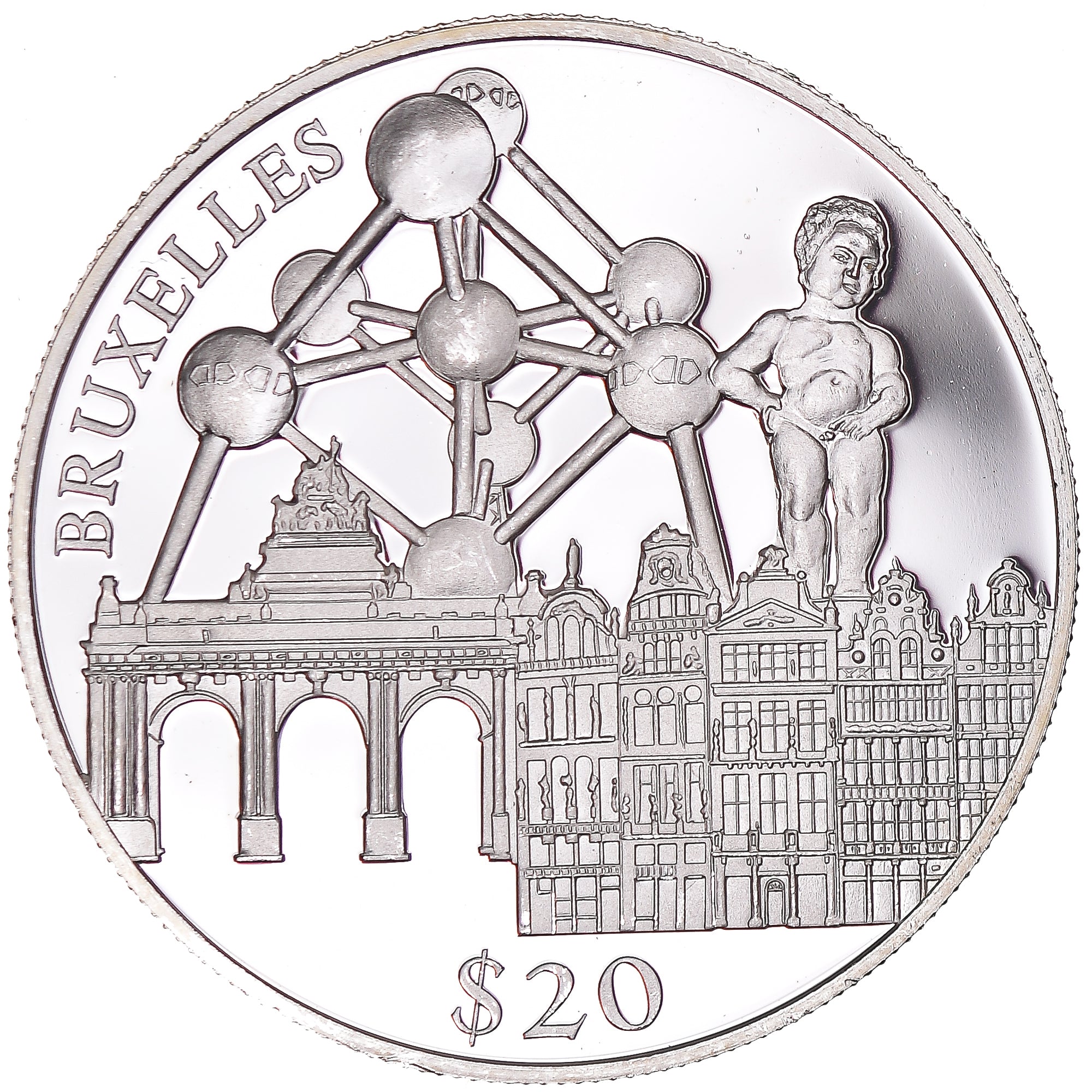 Monnaie, Libéria, 20 Dollars, 2000, Proof, SPL, Argent, KM:638