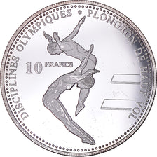 Coin, CONGO, DEMOCRATIC REPUBLIC, 10 Francs, 2000, Two divers, MS(63), Silver