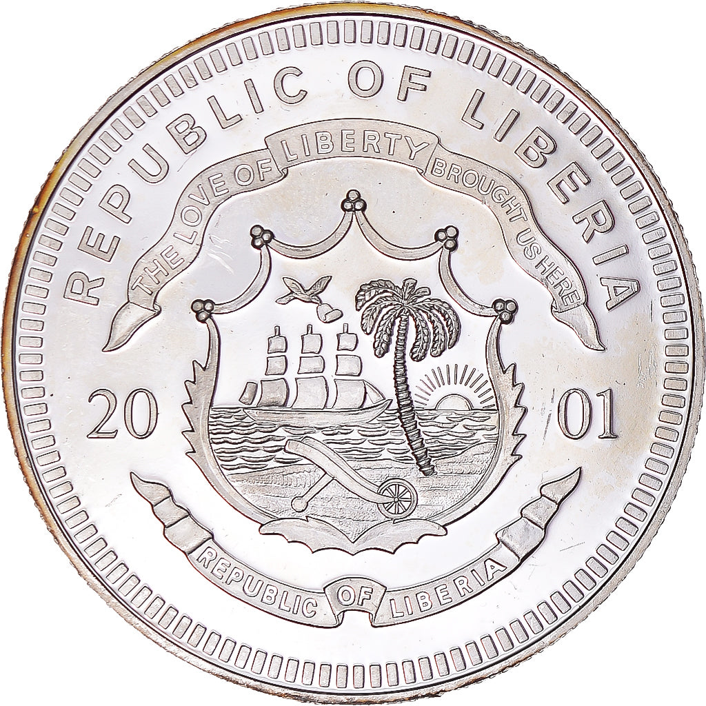 Monnaie, 20 Dollars, 2001, FRANCE, SPL, Argent
