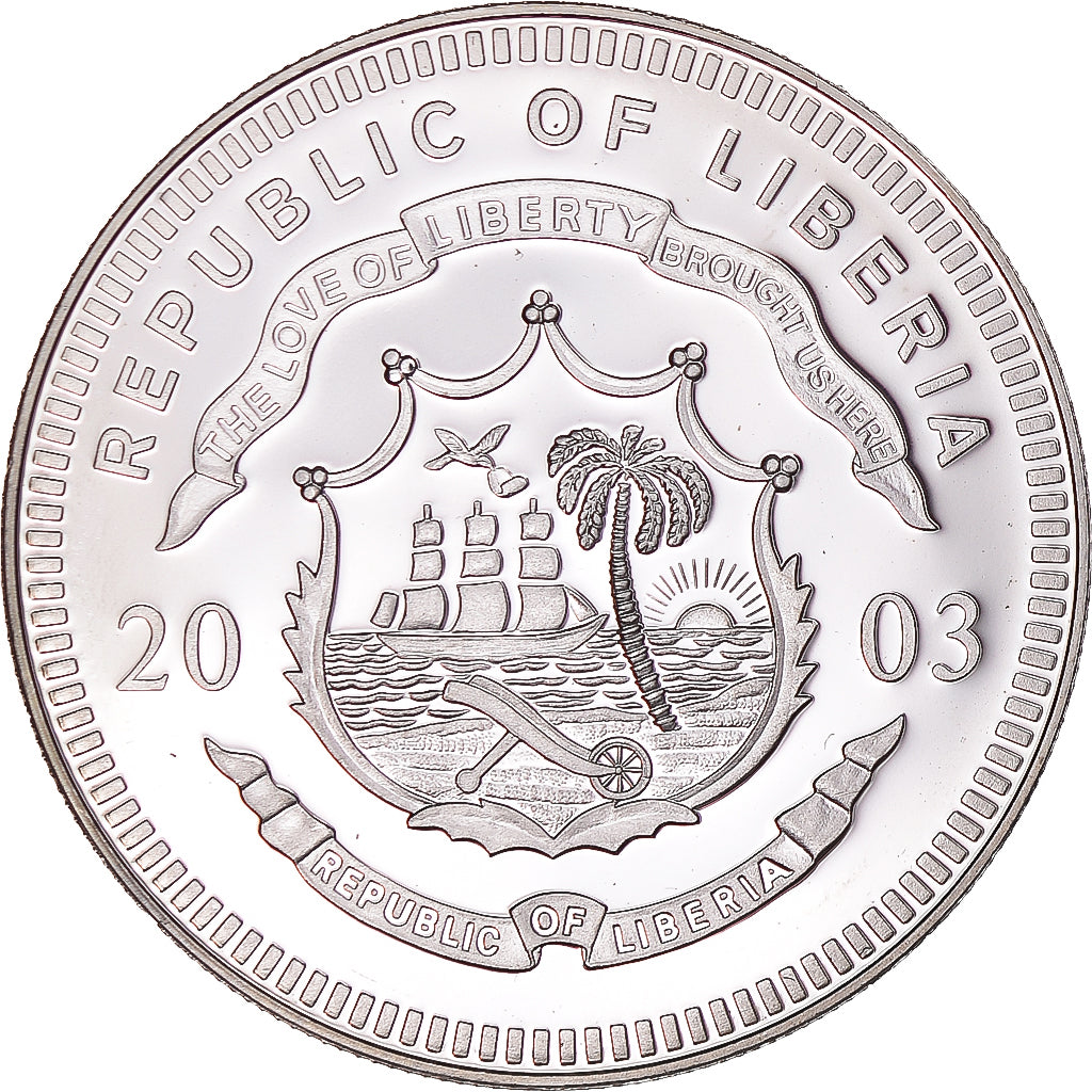 Münze, Liberia, 20 Dollars, 2003, Thomas Moore, UNZ, Silber