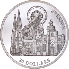 Münze, Liberia, 20 Dollars, 2001, Sweden, UNZ, Silber