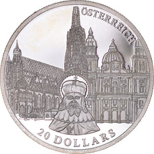 Coin, Liberia, 20 Dollars, 2001, Austria, MS(63), Silver