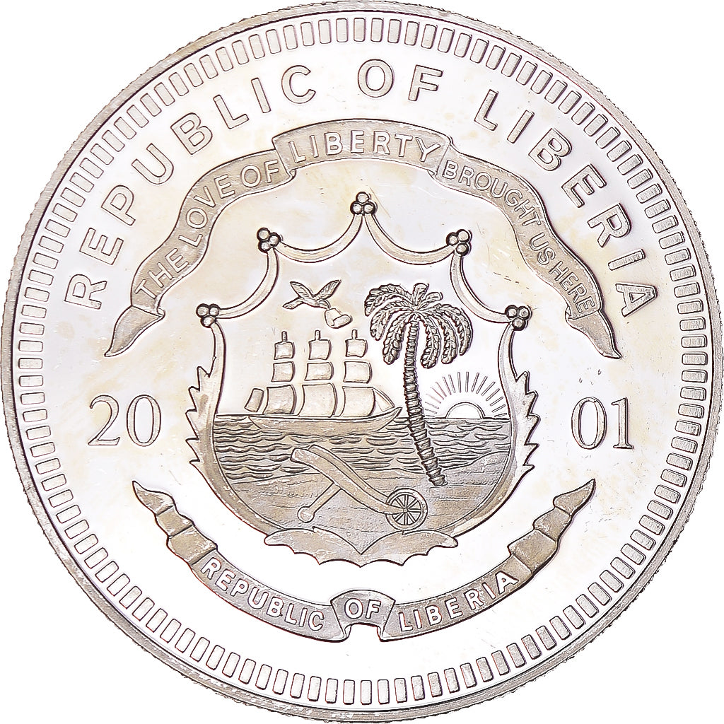 Coin, Liberia, 20 Dollars, 2001, Austria, MS(63), Silver