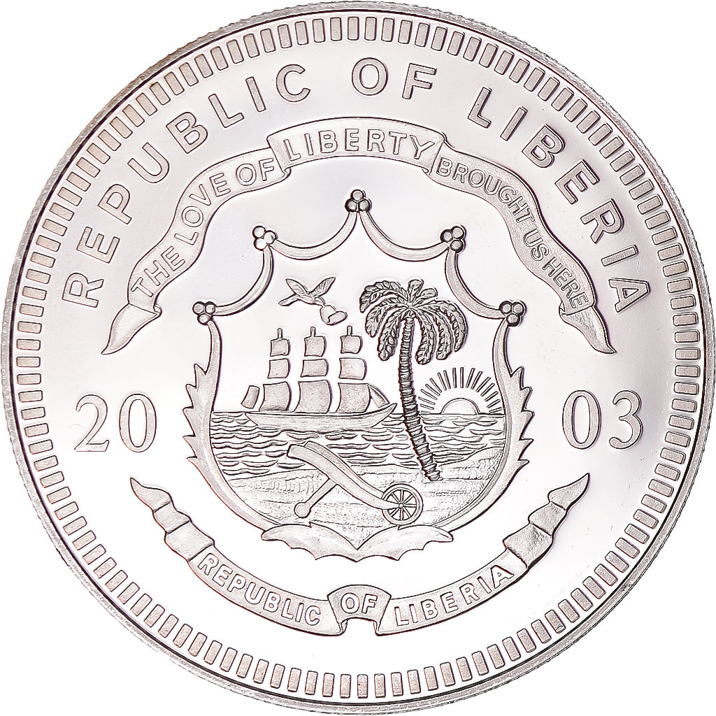 Munten, Liberia, 20 Dollars, 2003, A. Kivi, UNC-, Zilver