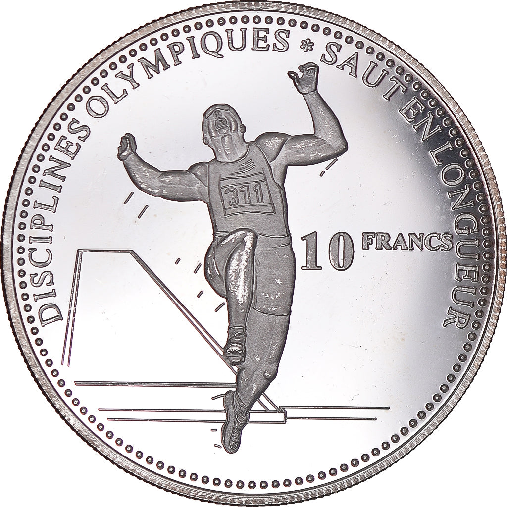 Monnaie, République démocratique du Congo, 10 Francs, 2000, SPL, Argent, KM:44